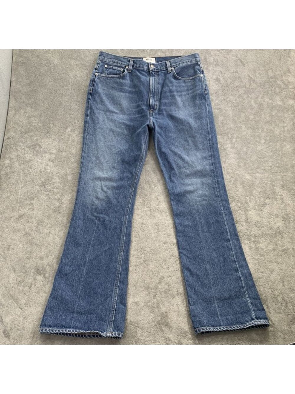 Agolde High Rise Vintage Flare Jeans Womens 32x31 100% Organic Cotton Blue Denim - Picture 2 of 12